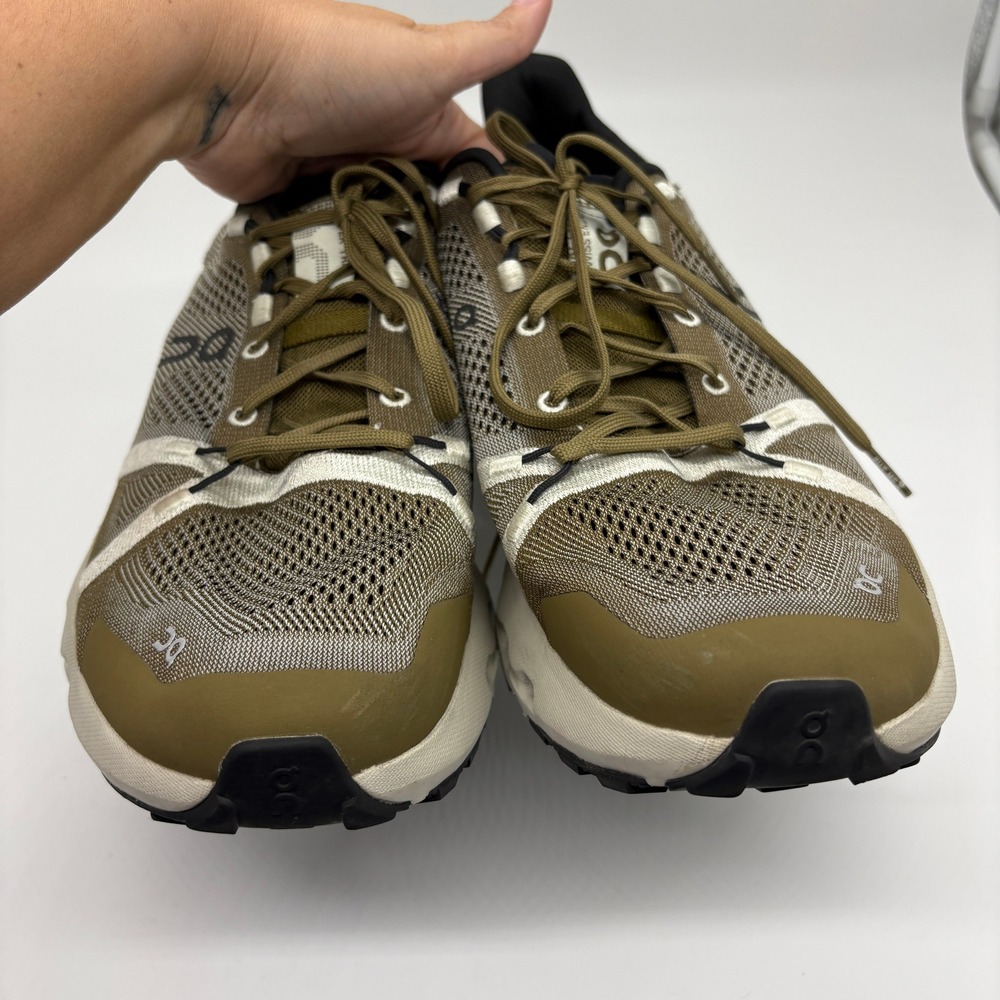 On Running Cloudsurfer Trail Mens Size 12.5 Hunter Olive White Running Shoes - Picture 4 of 9